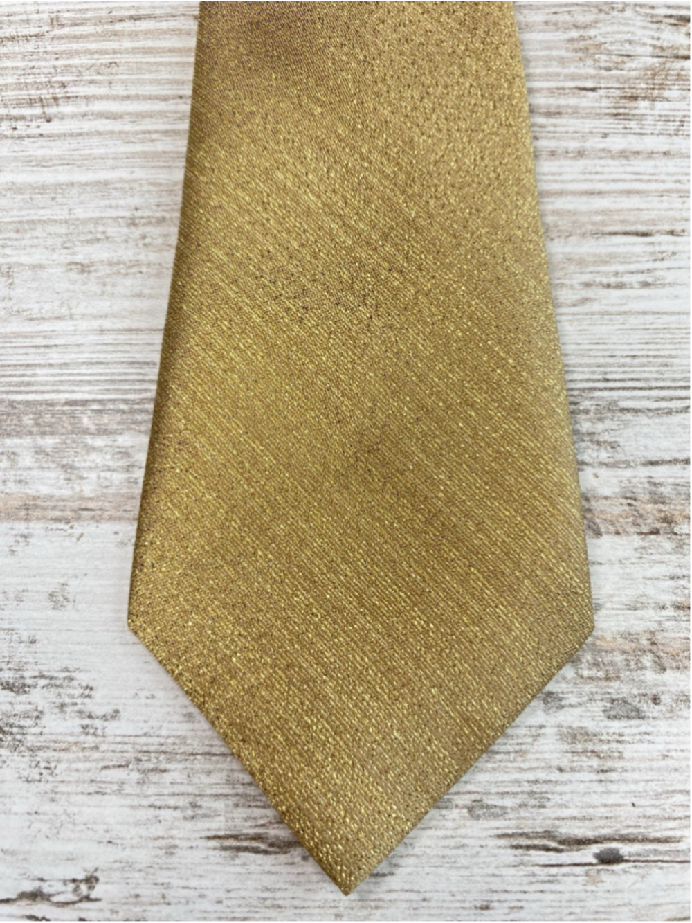 Larr Brio Gold Champagne Solid Necktie 59” x 3” 100% Polyester Formal